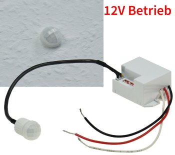 Einbau-Bewegungsmelder "CT-PIR Mini 12V", 12V DC, 1-60W, LED geeignet, weiß Einbau-Bewegungsmelder "CT-PIR Mini 12V", 12V DC, 1-60W, LED geeignet, weiß