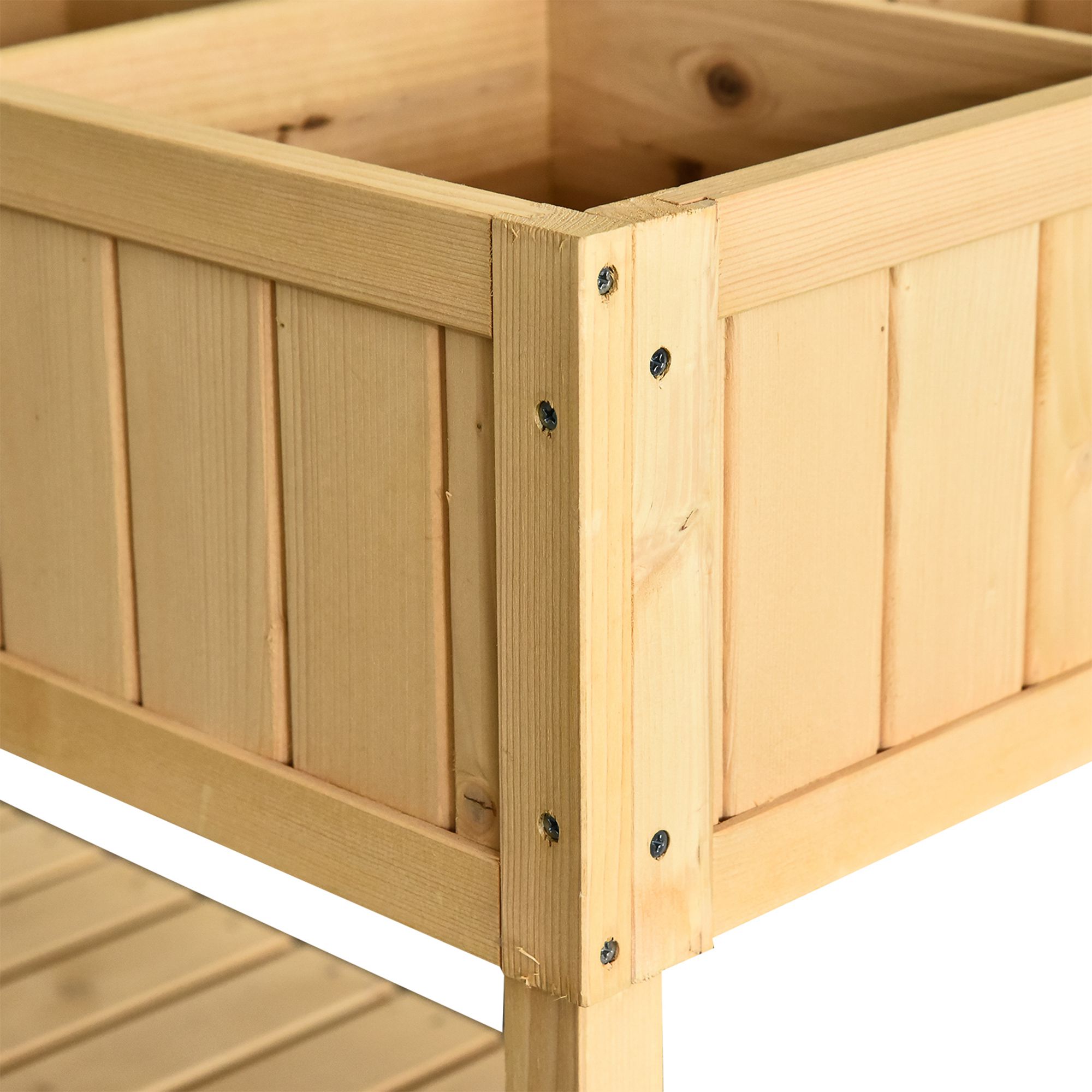 Hochbeet 8 Fächer Pflanztisch Blumenkasten Tannenholz 1 Ablage + Abfluss