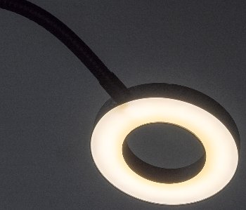 LED Klemmleuchte mit USB-Betrieb / 40cm Schwanenhals, dimmbar, 55lm
