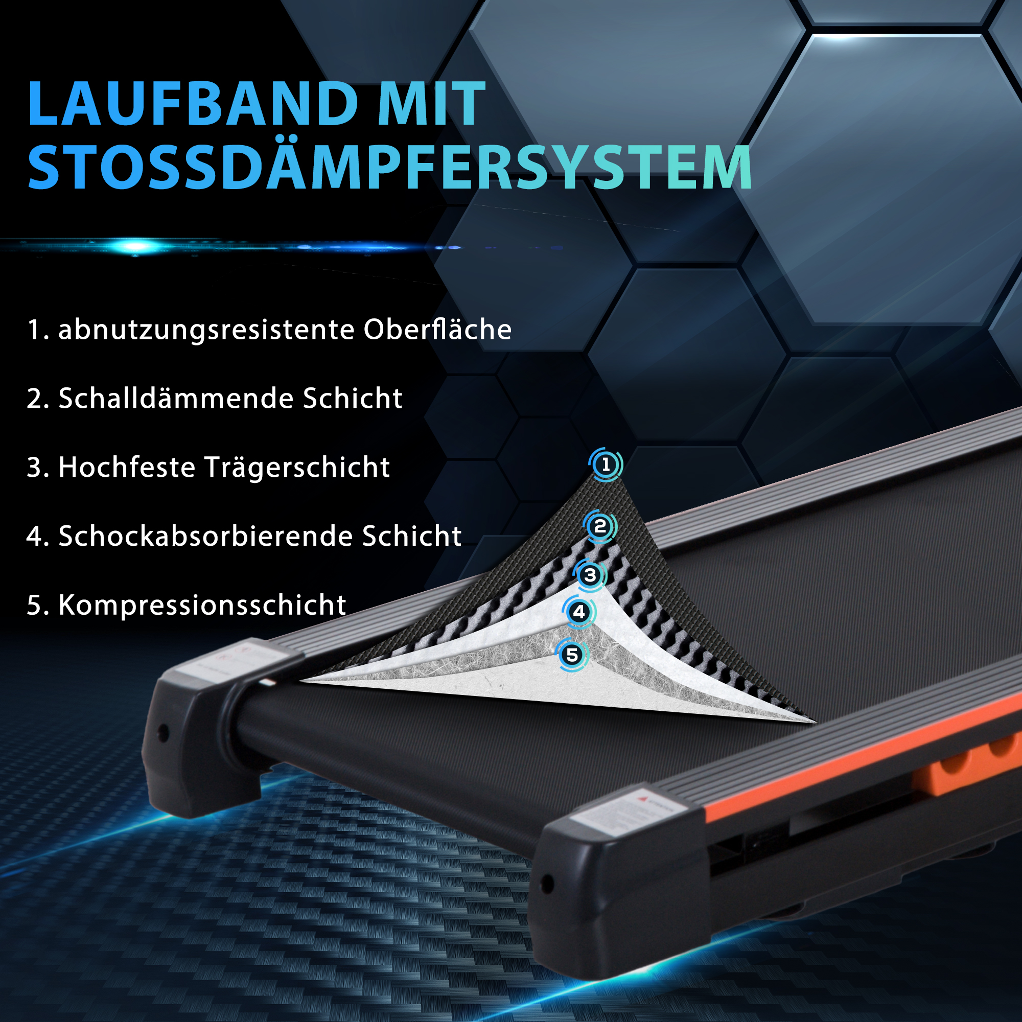 Laufband für Zuhause mit LCD Display, Faltbares Fitnessgerät, 1-6 Km/h, Stahl, Schwarz, 105 x 56 x 108,5 cm