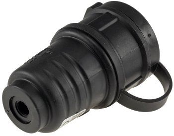 Schutzkontakt-Gummikupplung für Außen, Schutzkappe, 250V/16A, IP44