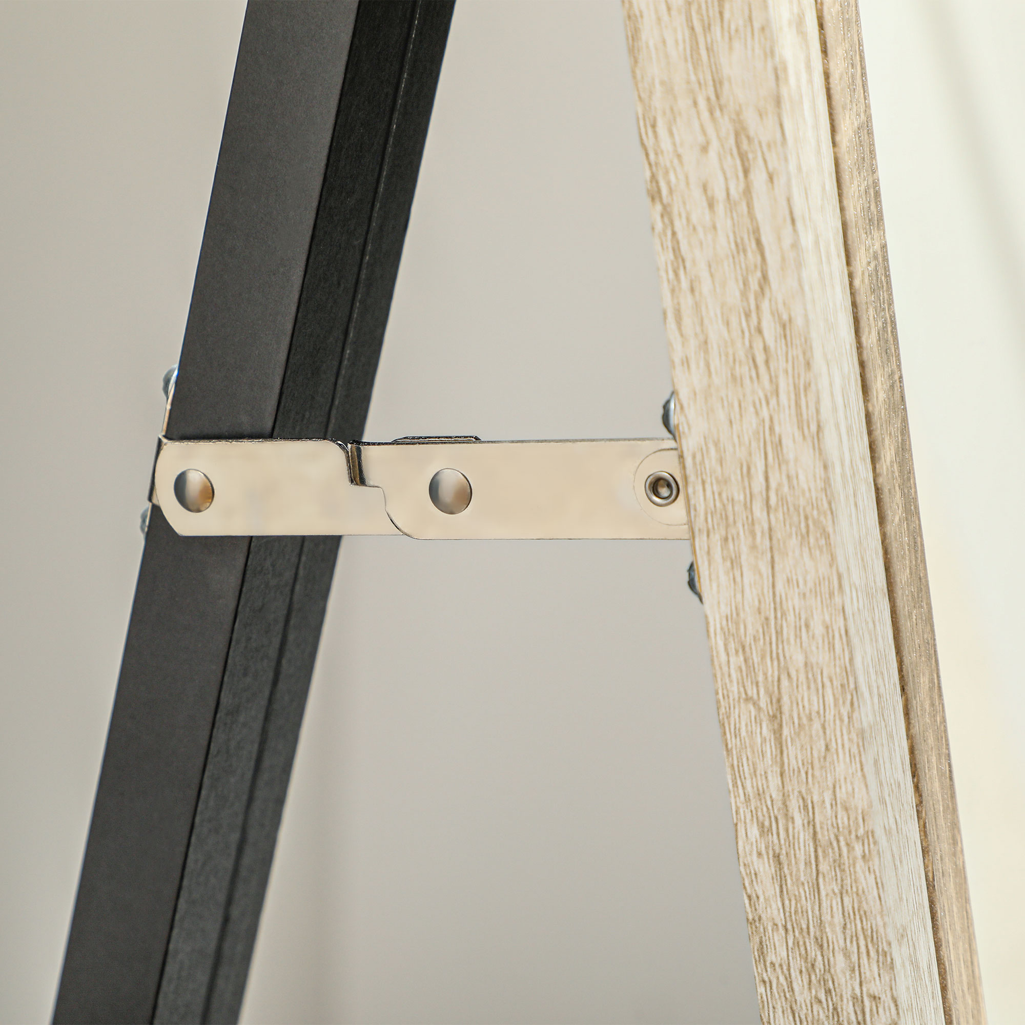 Ganzkörperspiegel, MDF-Rahmen, splitterfreie Folie, 162,6 x 53,3 cm, Naturholz