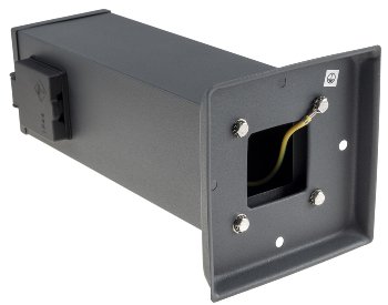 Steckdosensäule 2-fach, IP44, Anthrazit, 250V~/ 16A, 13x13x27cm