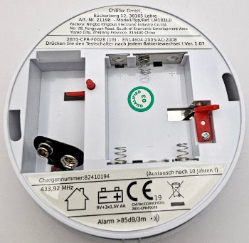 Funk-Rauchwarnmelder "CT-RM Pro", nach EN14604, koppelbar