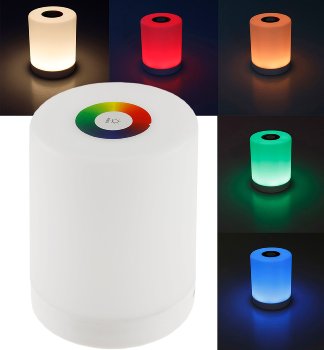 LED Akku-Tischleuchte mit Touch-Funktion, Höhe 113mm, Warmweiß + RGB LED Akku-Tischleuchte mit Touch-Funktion, Höhe 113mm, Warmweiß + RGB