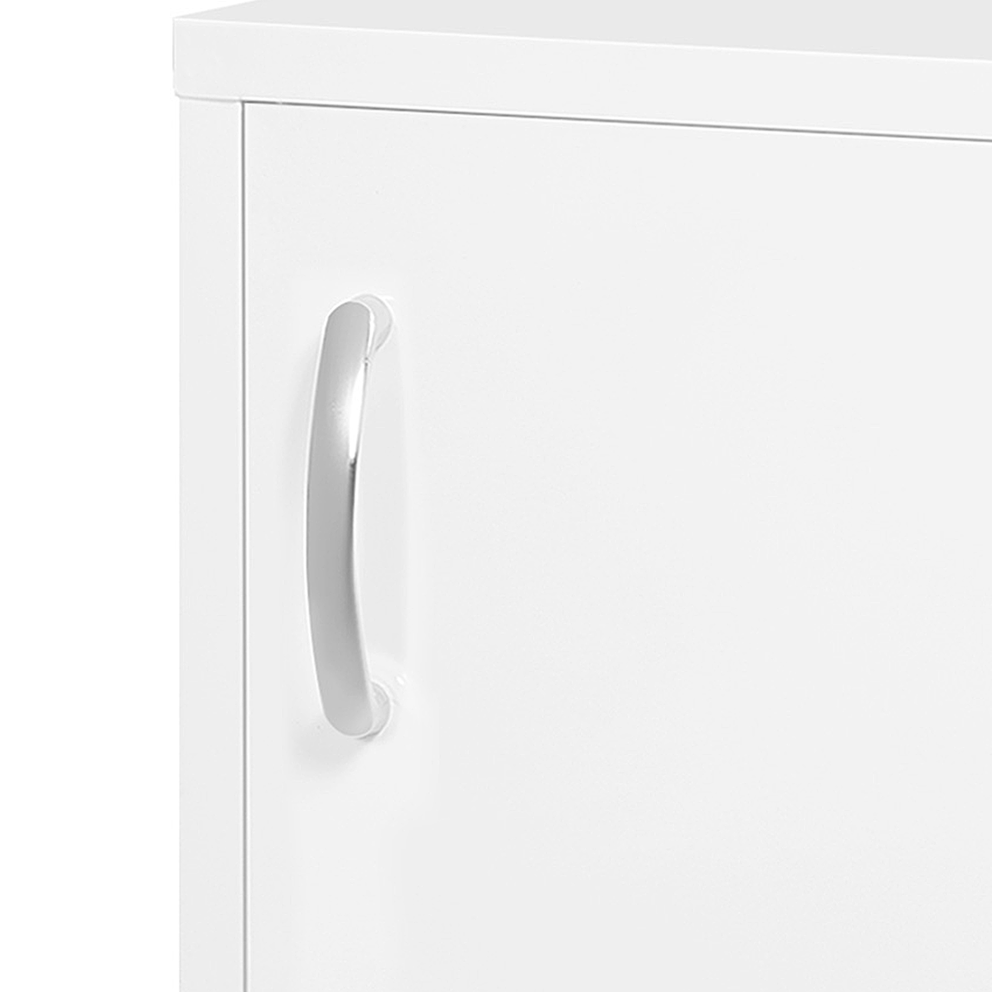 Medizinschrank, 3 Fächer, abschließbar, mit Rezeptfach, stabiles Stahlgehäuse, weiß, 40 x 15 x 53,5 cm
