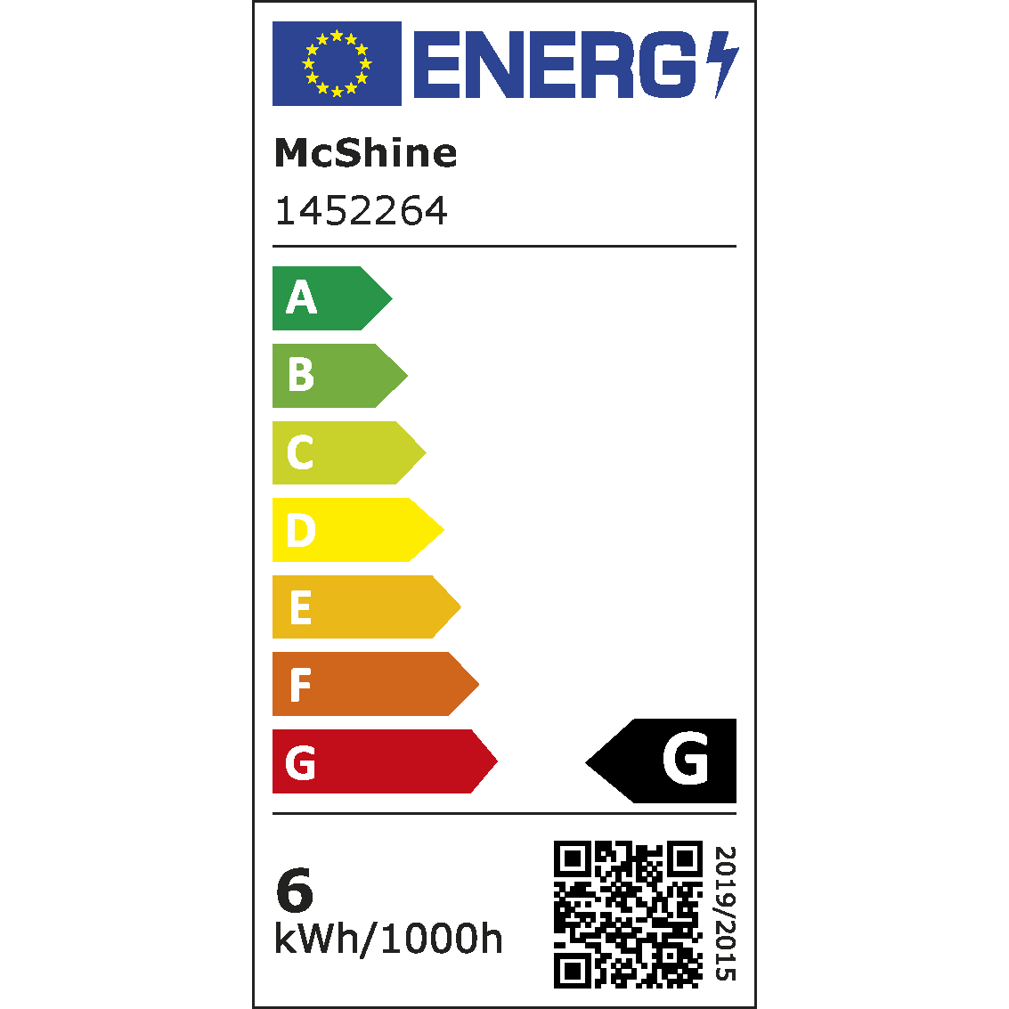 LED Tropfenlampe McShine, E14, 6W, 480lm, 160°, 3000K, warmweiß, Ø45x78mm