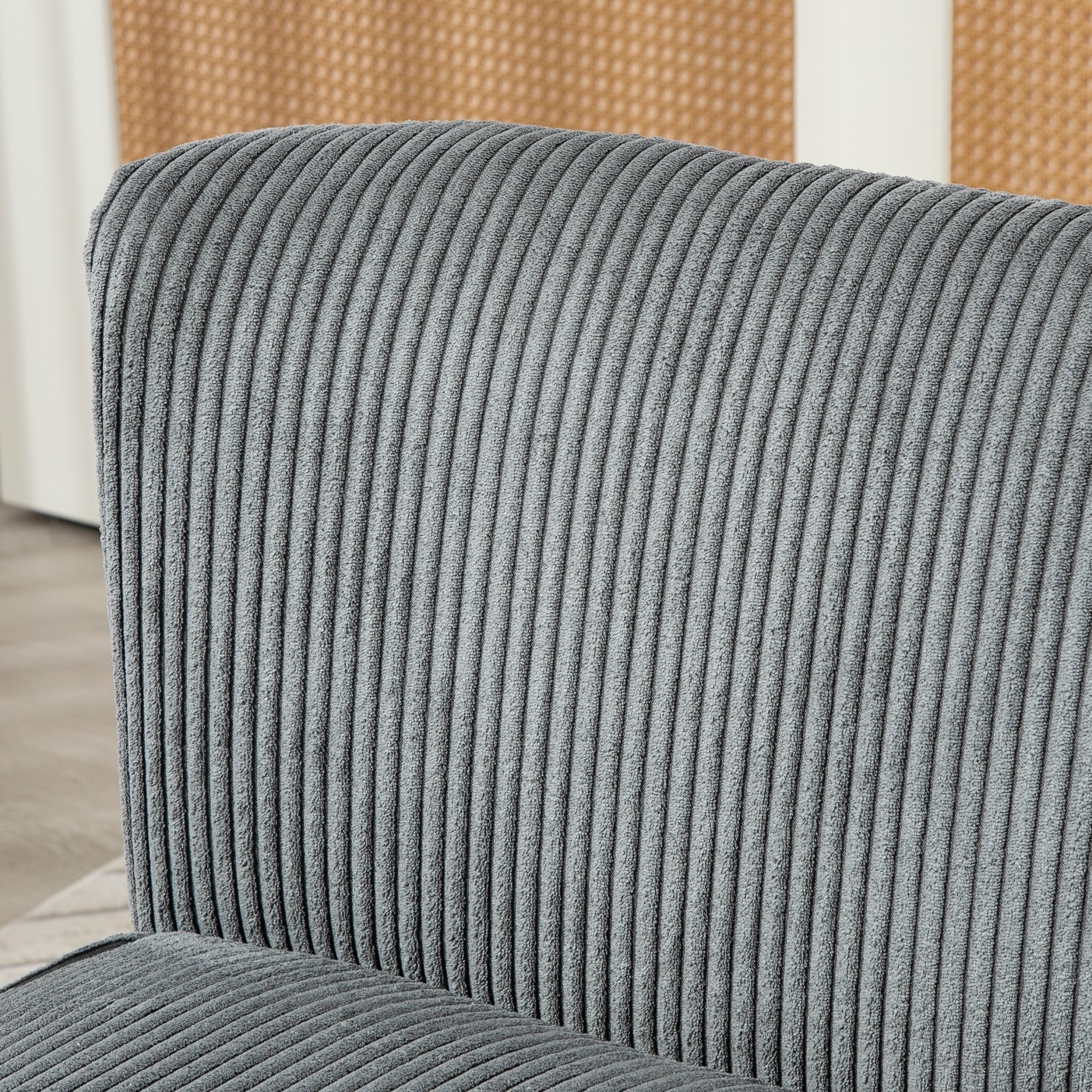 2-Sitzer Polstersofa, Holz, Samtartiges Polyester, Schaumstoff, 117 x 56,5 x 77 cm, Grau