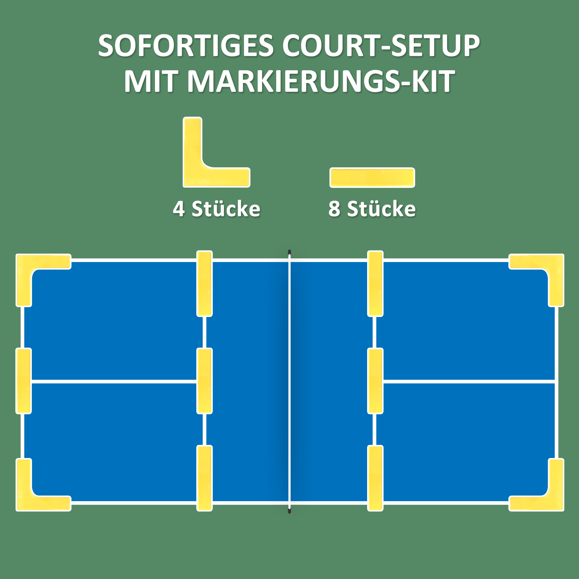 Pickleball-Set mit Netz, Ständer, Bällen, Stahl, Kunststoff, Rot
