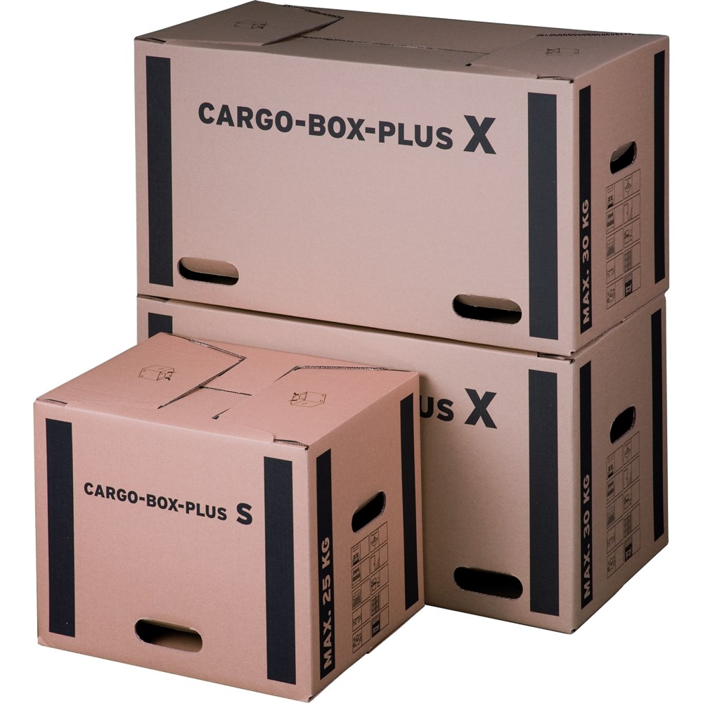 Cargobox PLUS mit Schmetterlingsboden, 660x350x360mm, braun, 2-wellig, VPE10