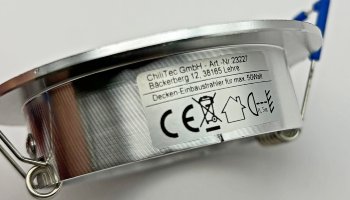 Einbaustrahler "CTE-84R"  Rund Ø84mm / Einbau Ø68mm, schwenkbar, Clip Ring