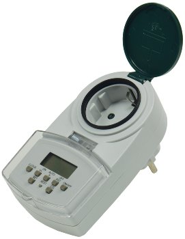 digitale Wochen-Zeitschaltuhr "DAZ-7" / IP44, max. 2000W / 8,7A
