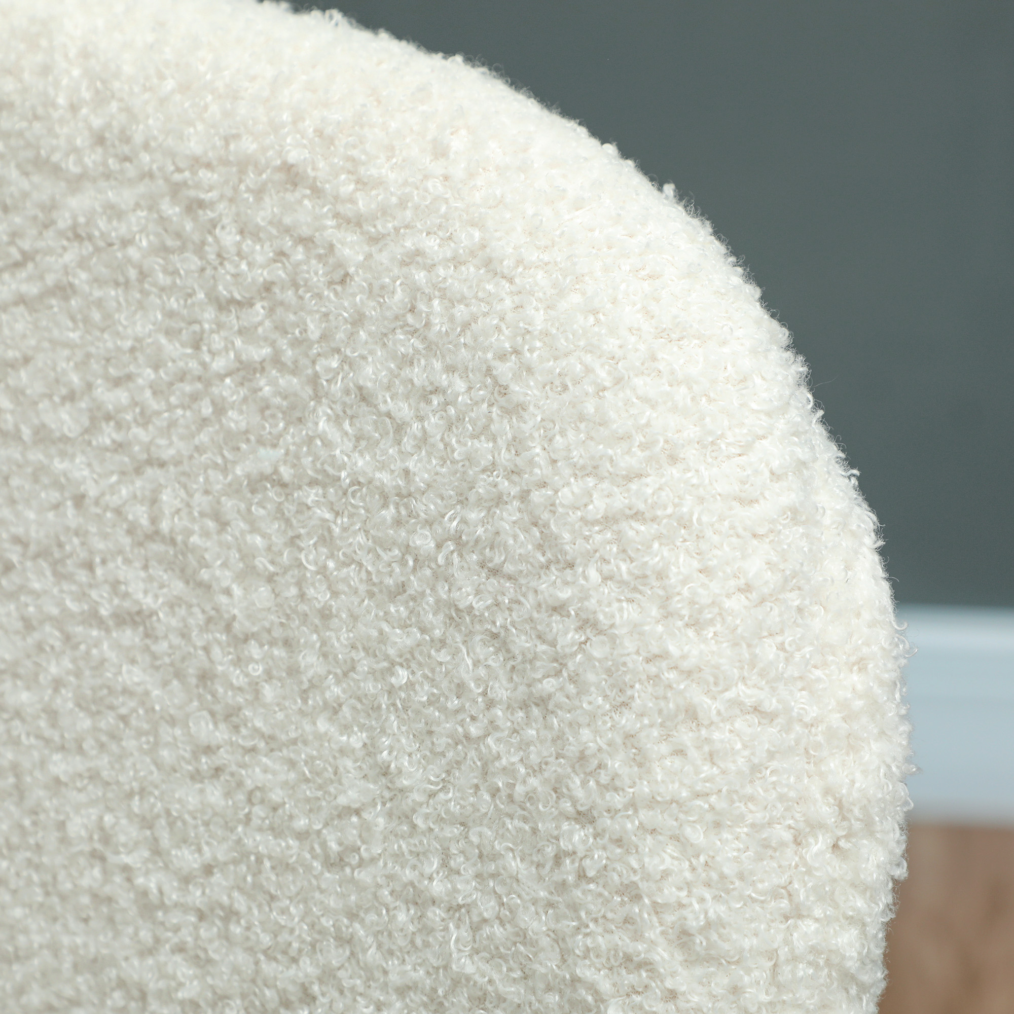 4er-Set Esszimmerstühle, weicher Stoffbezug, Stahlbeine, armloses Design, Weiß