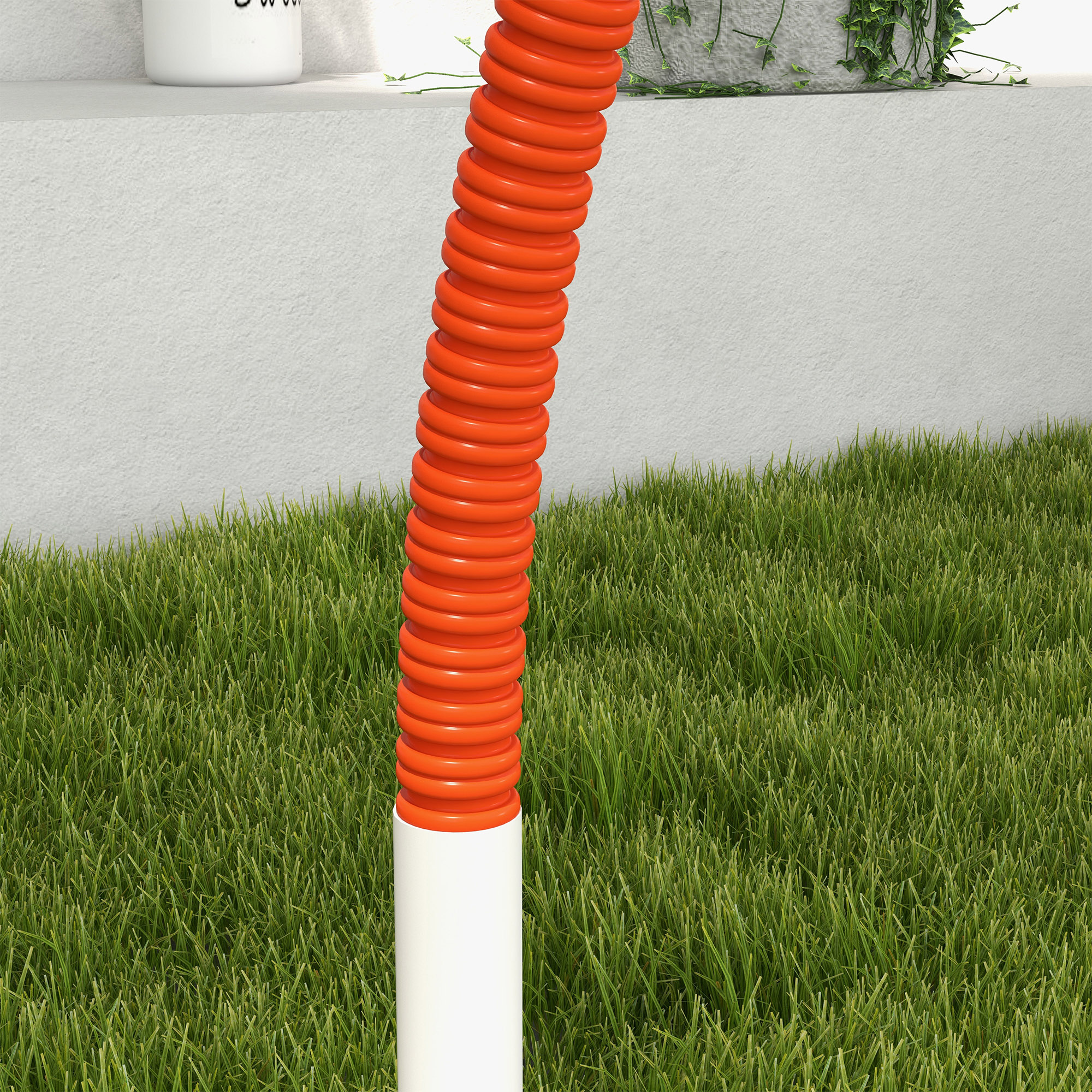 Agility-Set für Hunde, 4-teilig, inkl, Tragetasche, Kunststoff, 89x69x99 cm, Weiß+Orange