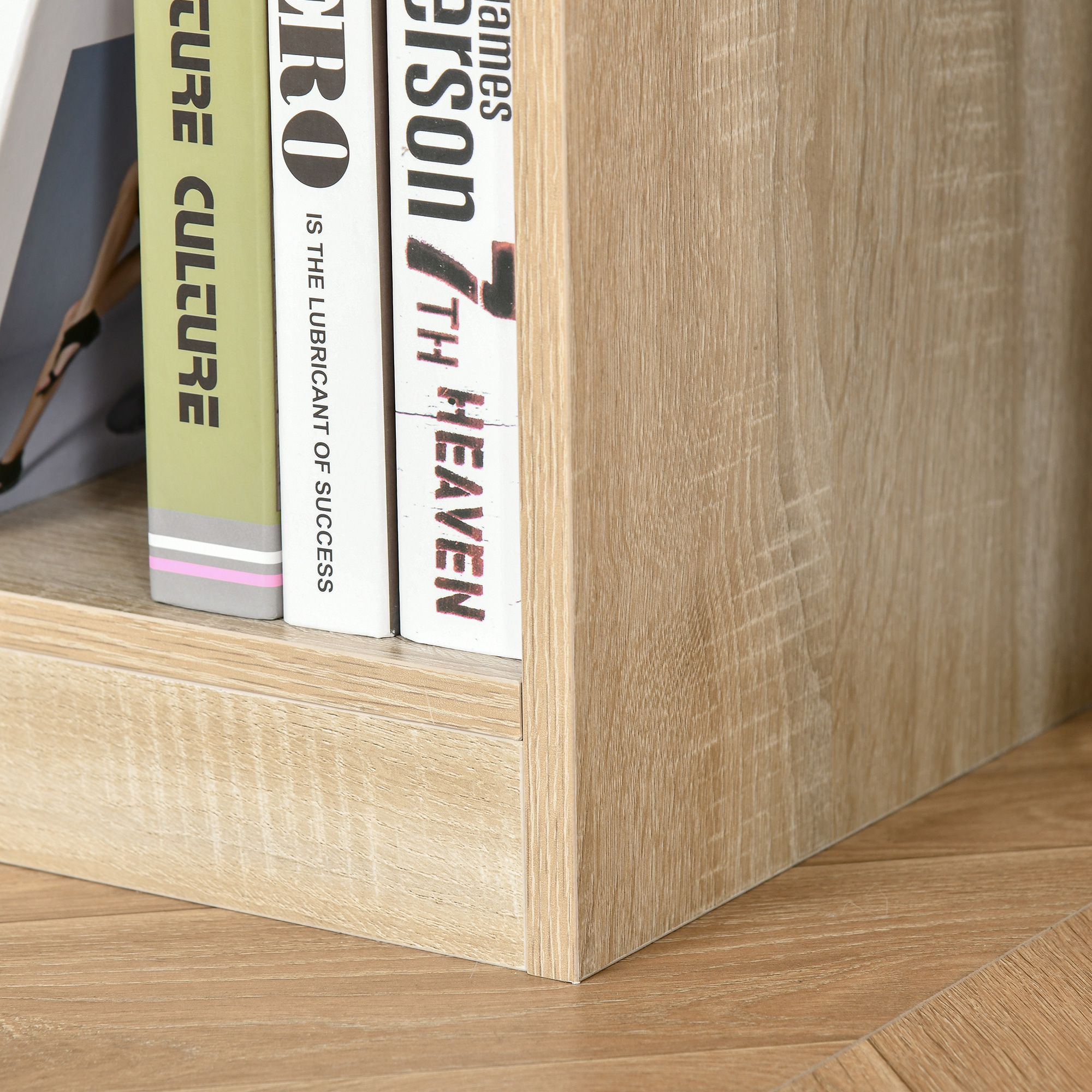 Bücherregal Regal Standregal, 8 Regalfächer, 97,5 x 30 x 100 cm, Eichen-Optik
