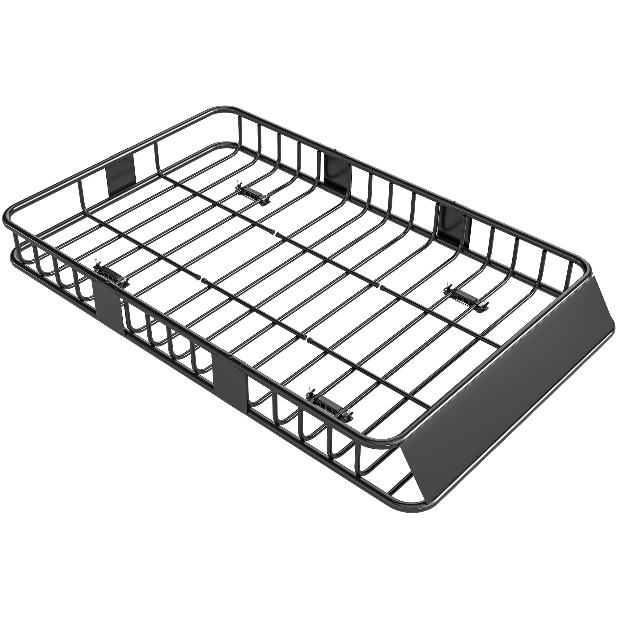 Dachgepäckträger Auto Dachkorb aus Metall 162x99x16cm Universal Gepäckträger Dachträger Tragfähigkeit von 100 kg Gepäckkorb für Camping, Grillen, Autoreisen Schwarz