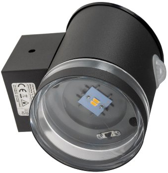 LED Solar Wandleuchte "SWL 119-A" / PIR Bewegungsmelder, IP44, anthrazit