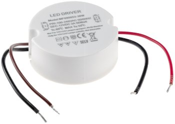LED-Trafo "CT-36E", 1,0-36W, rund, Ein 220-240V, Aus 12V= Konstantspannung