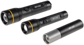 LED-Taschenlampe CAMELION mit Akku 3W / 300lm, Zoom