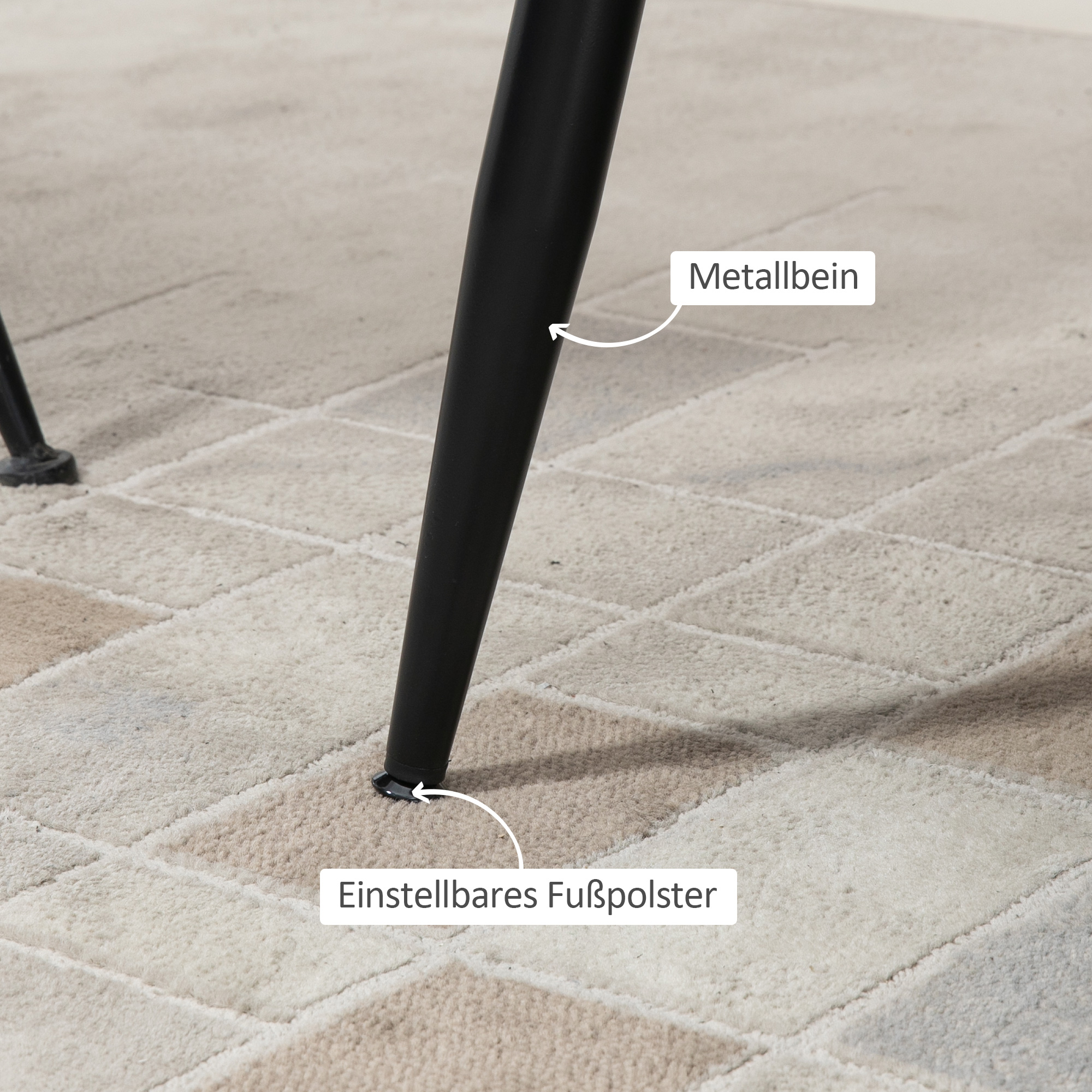 2-Sitzer-Sofa, Doppelsofa, Zweisitzer Loungesessel im Modern-Design, bis 160 kg belastbar, 132 x 66 x 80 cm, Grau