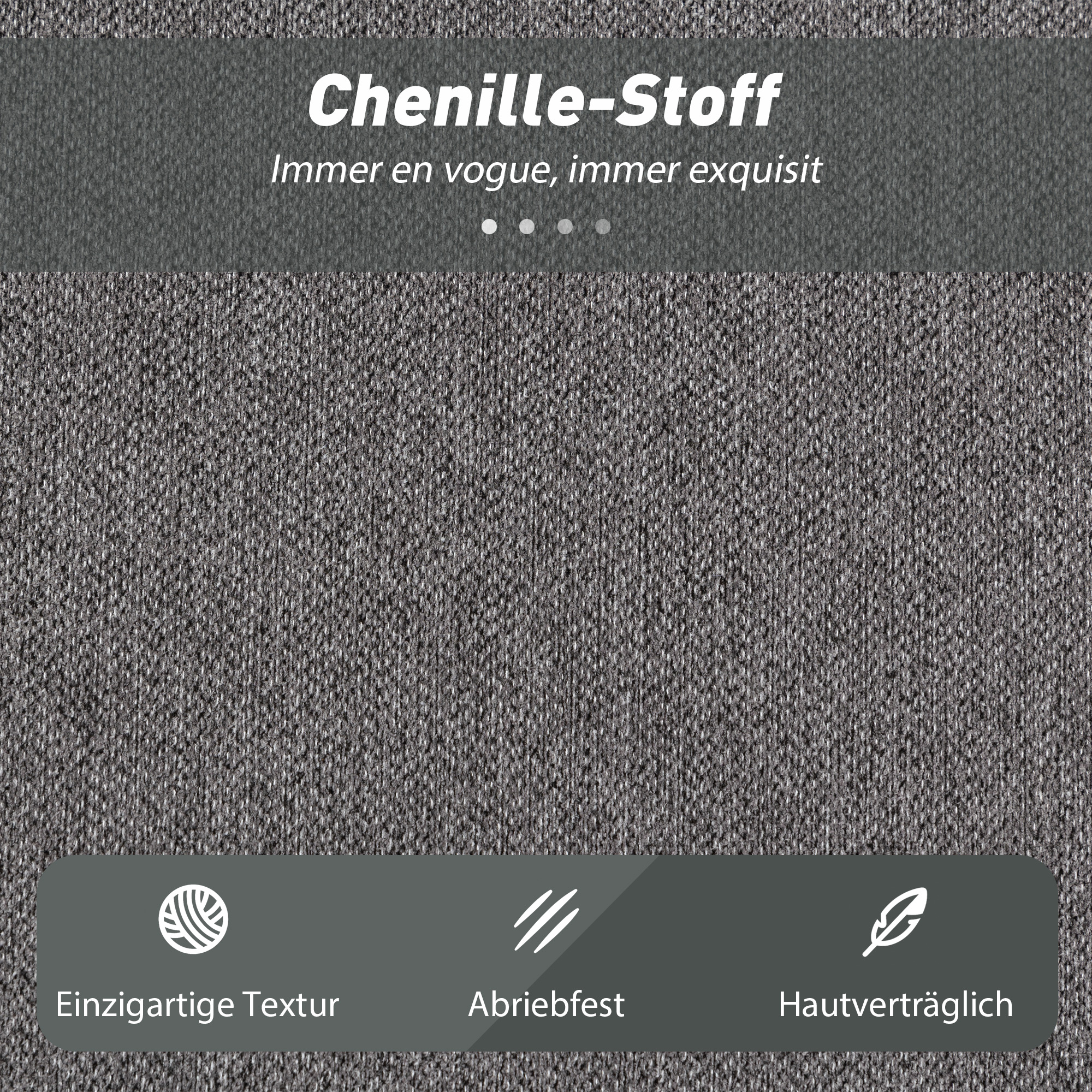 2-Sitzer-Schlafsofa aus Schaumstoff, Schlafcouch mit breiten Armlehnen, 2 Kissen, 360 kg Belastbarkeit, Grau