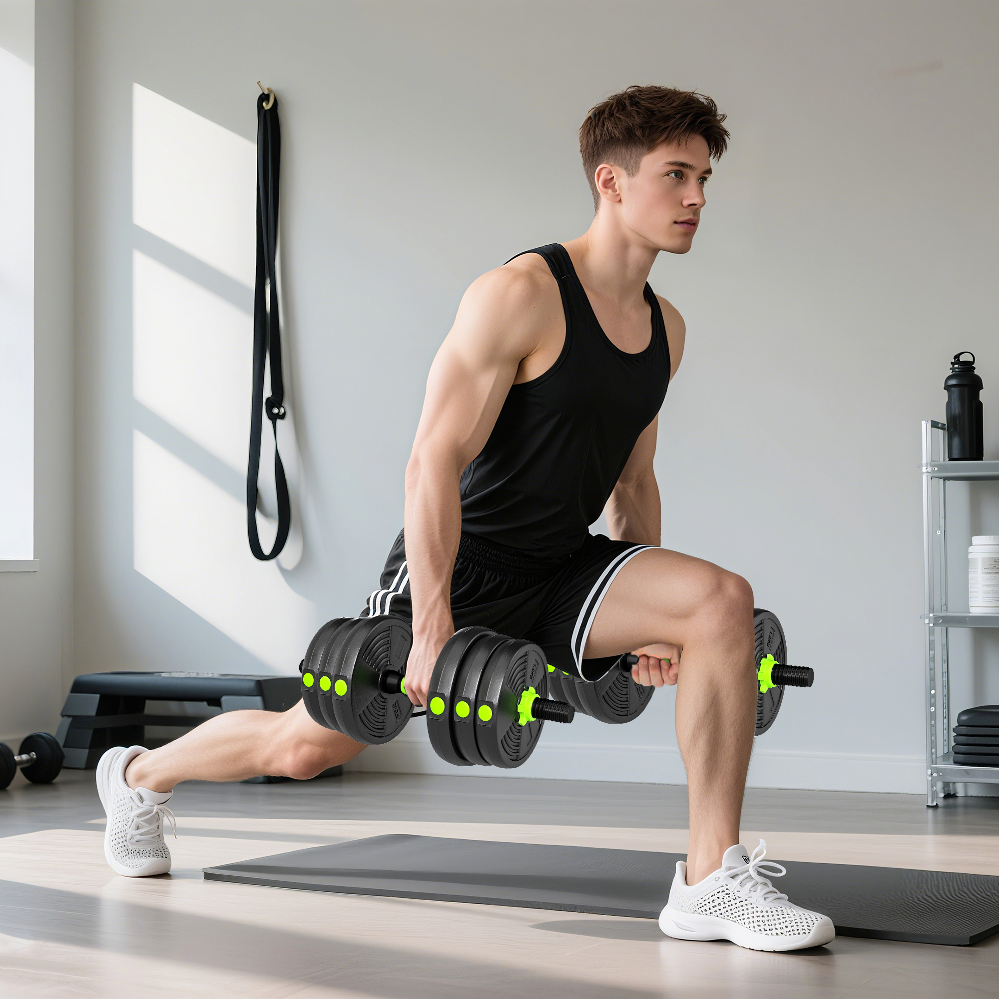 Hantelset verstellbar 25 KG Kurzhantel Set Kurzhanteln Langhanteln Hanteln Set für Krafttraining