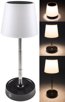 LED Akku Tischleuchte 29cm, dimmbar, 115-290mm ausziehbar, Warmweiß LED Akku Tischleuchte 29cm, dimmbar, 115-290mm ausziehbar, Warmweiß