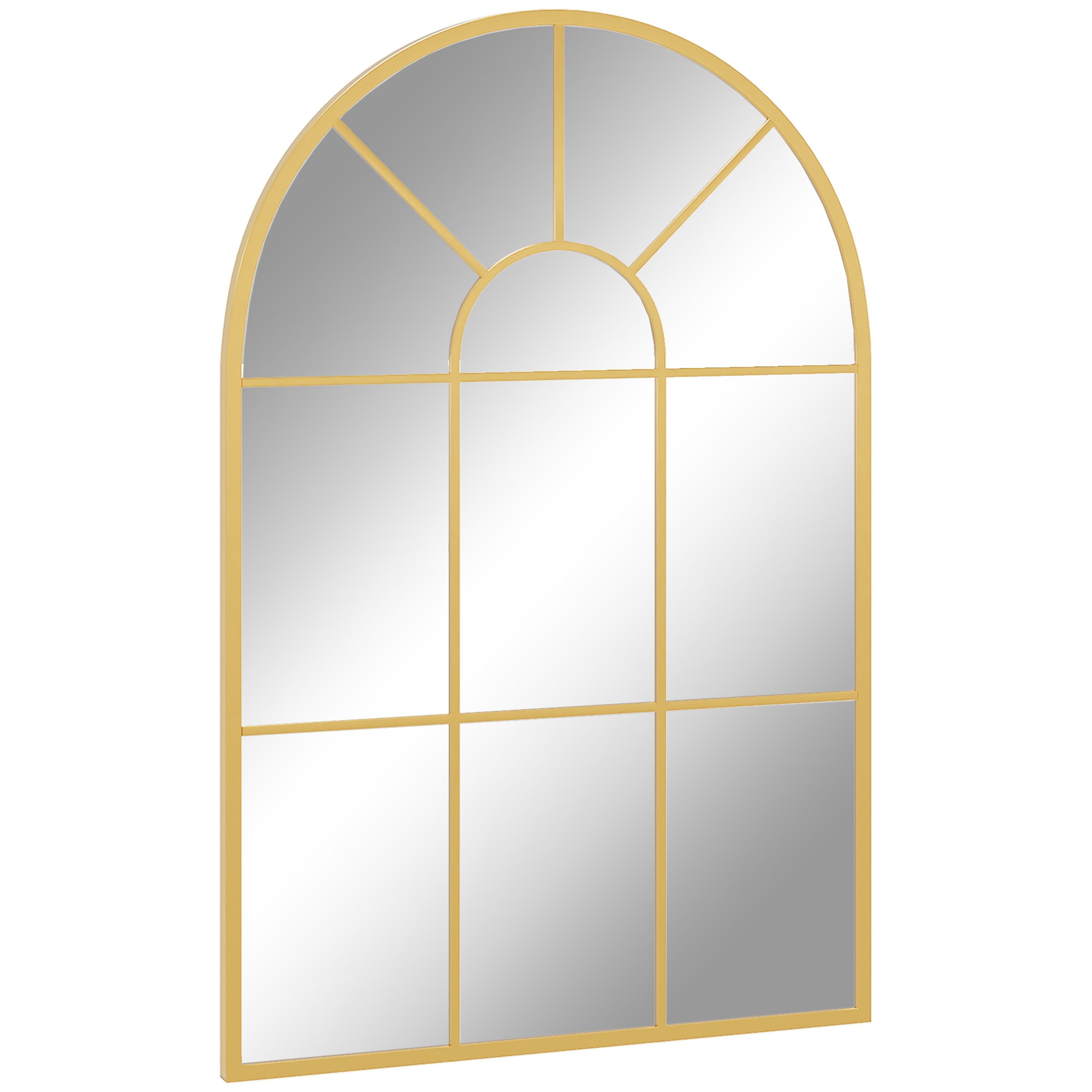 Wandspiegel, Fenster-Design, Flurspiegel, Metallrahmen, 91 x 60 cm, Gold Wandspiegel, Fenster-Design, Flurspiegel, Metallrahmen, 91 x 60 cm, Gold