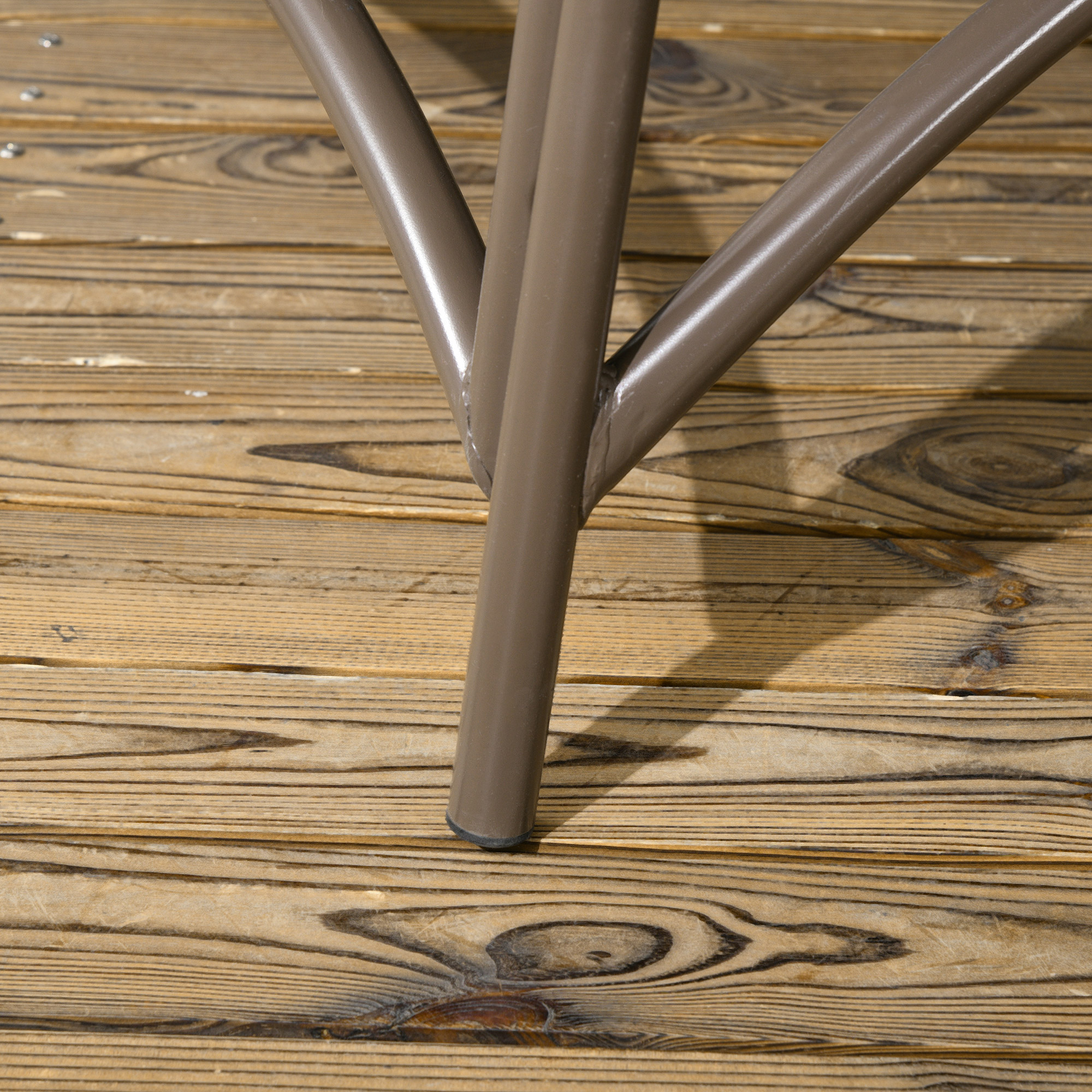 Gartenmöbel-Set, 2 Korbsessel mit Beistelltisch, faltbar, Sitzauflagen, Metallgestell, Farbe: Sand