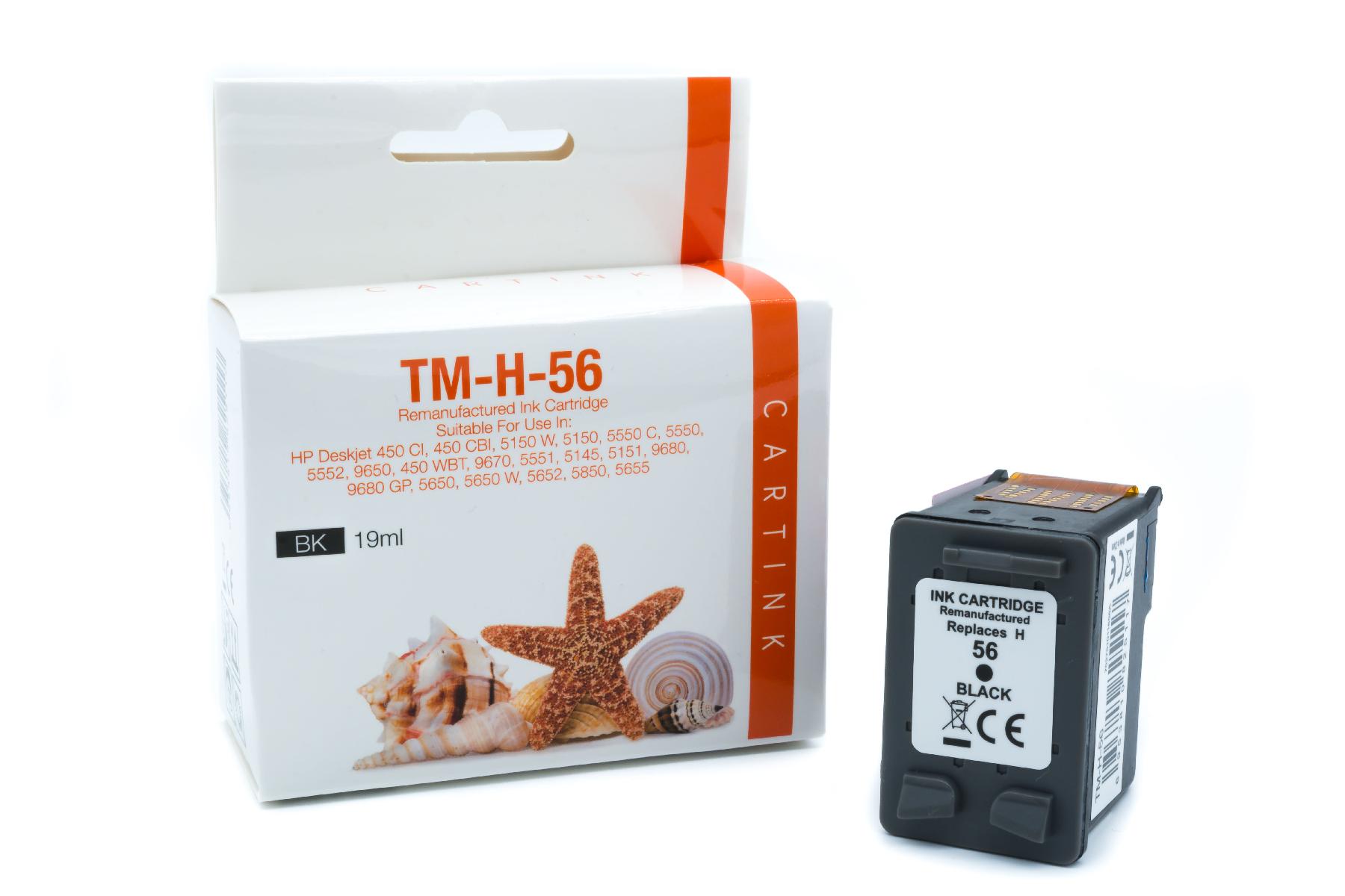 56A Refill Tinte black für HP / C6656A / 19