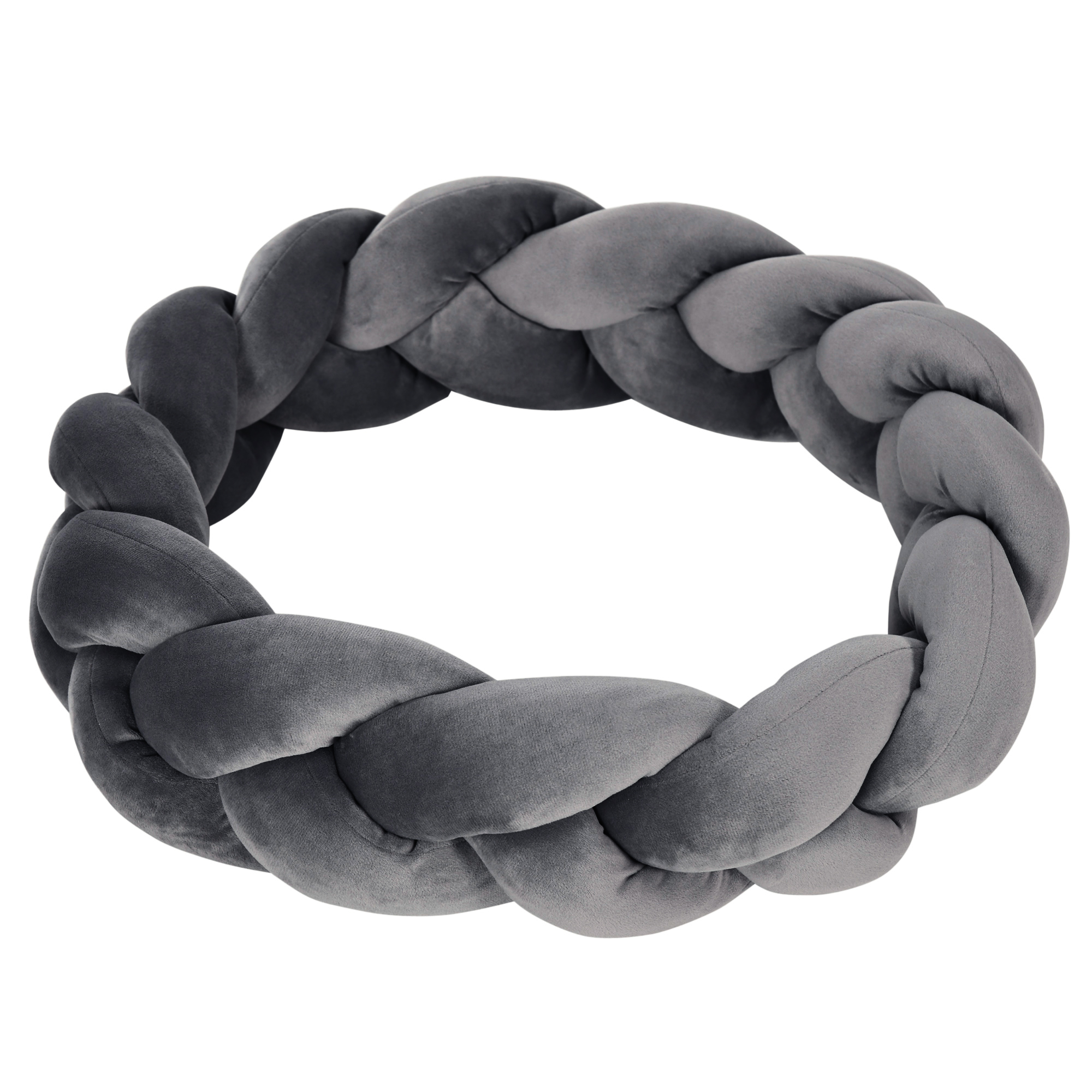 Haustierbett inkl, Kissen, Katzenbett, Hundekorb, waschbar, 55 cm x 55 cm x 14 cm, Grau