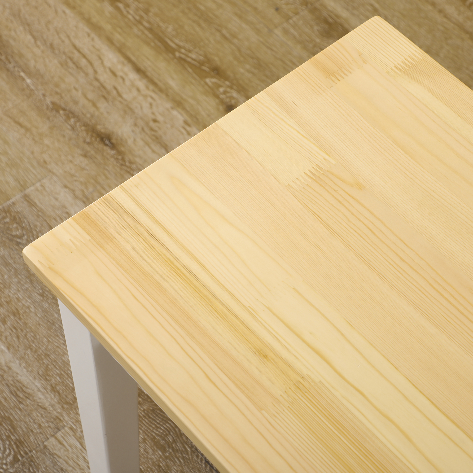 Sitzbank Holzbank 2er-Sitzbank, Massivholz, lackiert, Natur+ Weiß