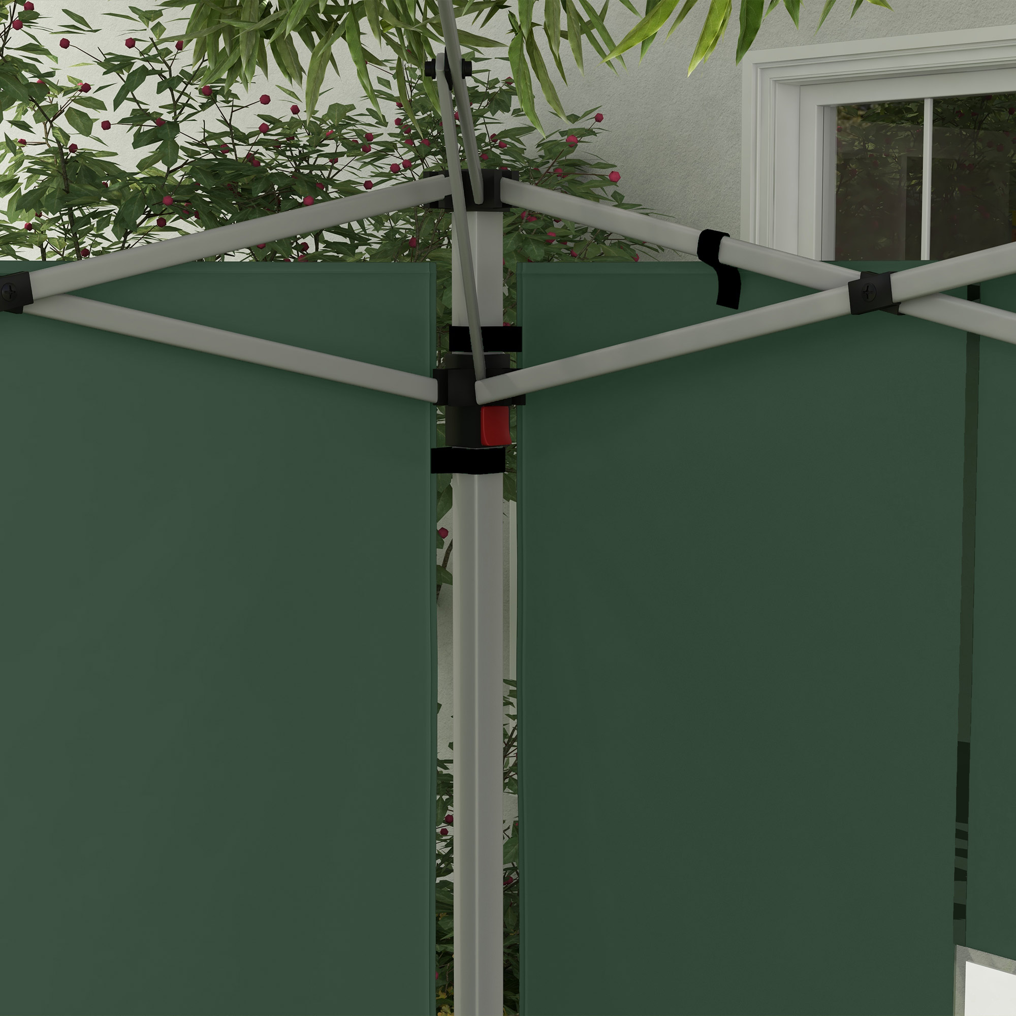 2er-Set Seitenteile für Pavillon 3x3/3x4 m, Seitenwand mit Fenster, wasserdicht Grün