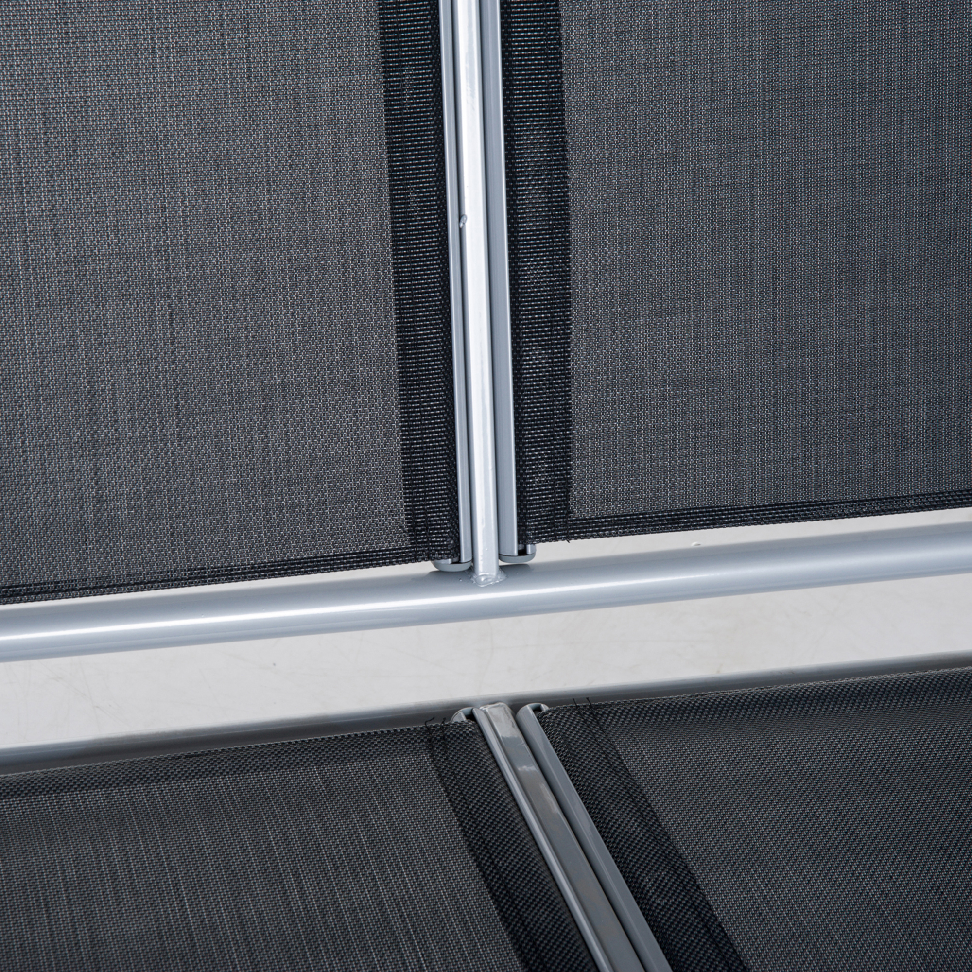 Hollywoodschaukel mit verstellbarem Sonnendach, 3-Sitzer Gartenschaukel mit Anti-Rutsch-Füßen, Schaukelbank belastbar bis 240 kg, Gartenliege für Garten, Terasse, 171x108x150cm, Schwarz