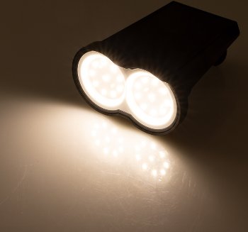 LED Solar Gartenstrahler mit Erdspieß / 80lm, Dämmerungssensor, IP65