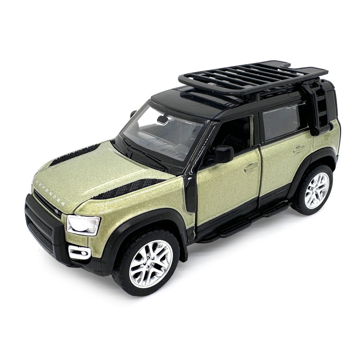 Land Rover Defender 110 Diecast 1:43 grün 2in1