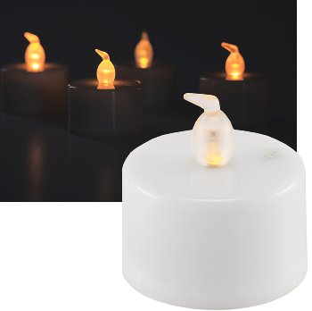 LED Teelichter, 4er Set, Luftzugsensor, zum An- und Ausblasen