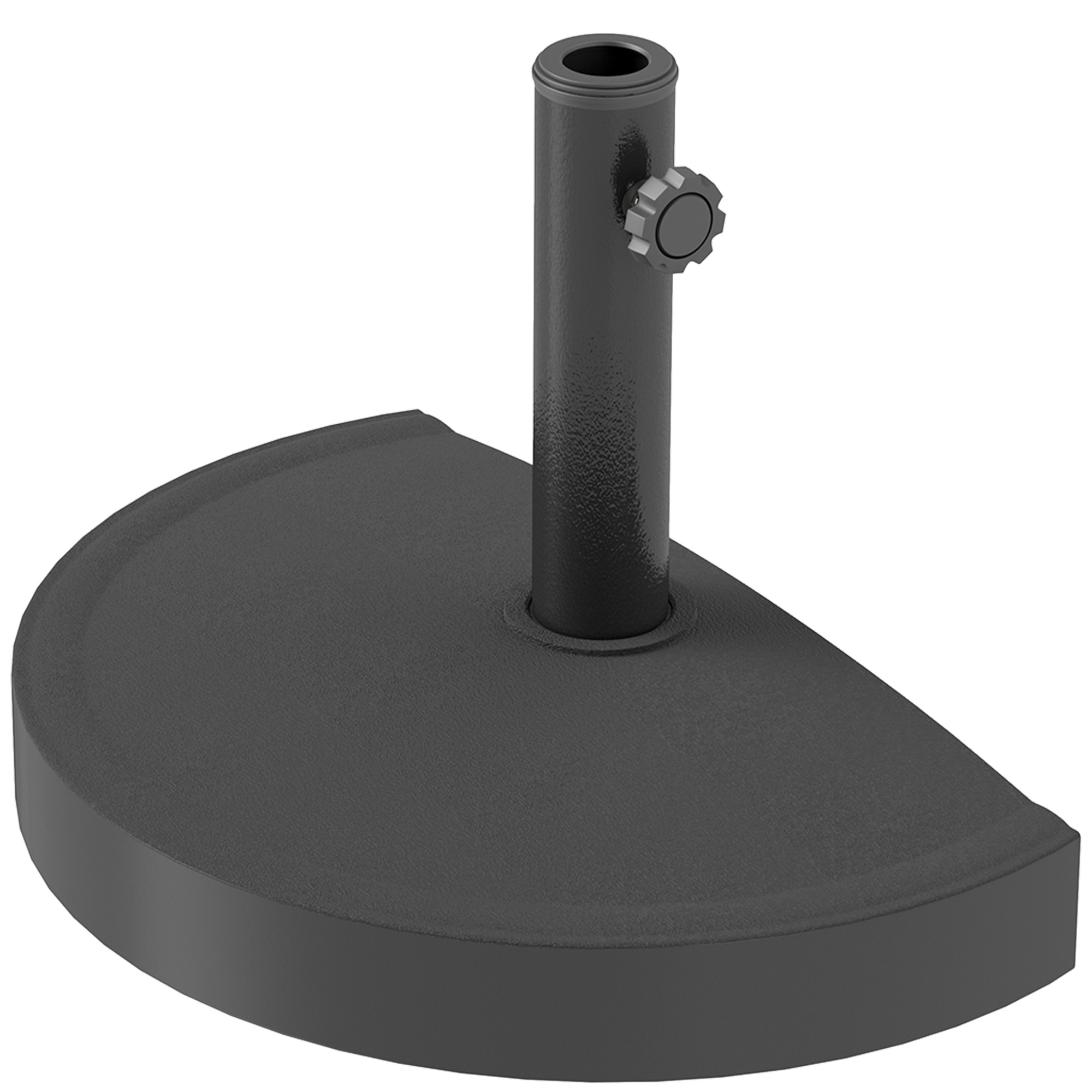 Sonnenschirmständer aus Beton Schirmständer Halbrund Schirmhalter, Schirmgewicht für Sonnenschirm 32/38/48mm