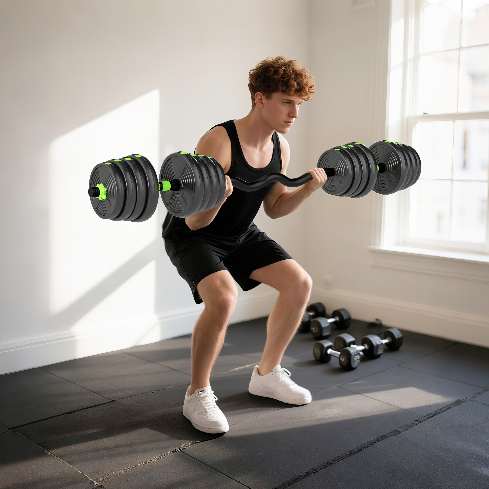 Hantelset verstellbar 30 KG Kurzhantel Set Kurzhanteln Langhanteln Hanteln Set für Krafttraining