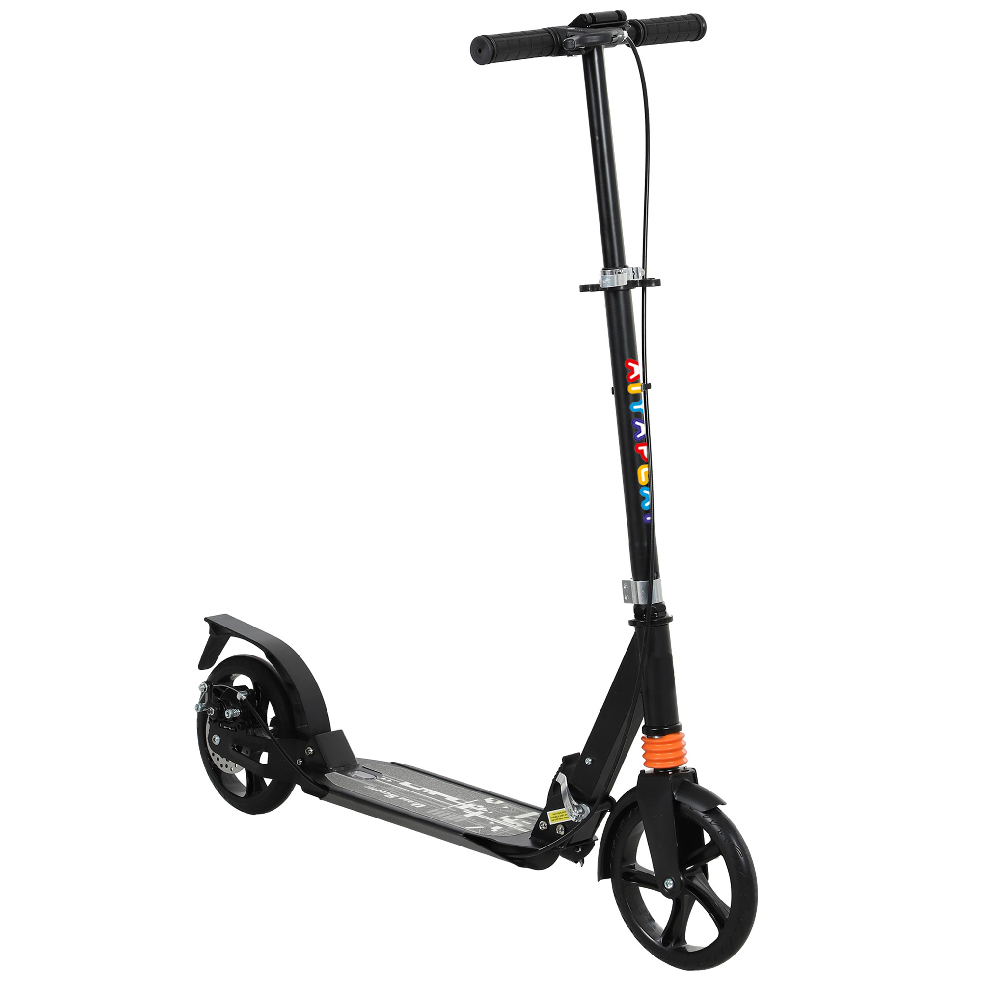 Roller Kinder Scooter mit verstellbaren Griffen klappbarer Kinderroller für Kinder 6-12 Jahre 94 x 36 x 88-103cm Schwarz