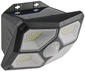 LED Solar Wandleuchte "SWL 722" / PIR Bewegungsmelder, 72 LEDs, IP65