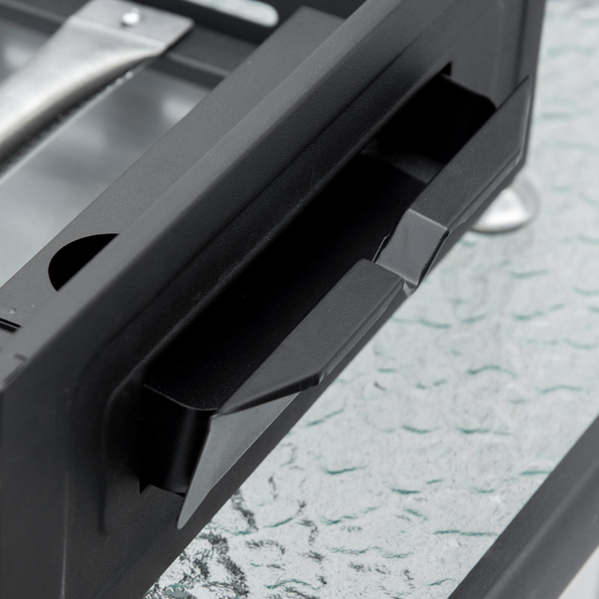 Gasgrill mit 3 Brennern, Schlauch, Antihaft-Grillplatte, Edelstahl, Farbe: Silber, 63 x 48 x 21 cm