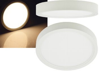 LED Deckenleuchte "Santano 12w", Ø 17cm, 12W, 1320lm, 3000K warmweiß