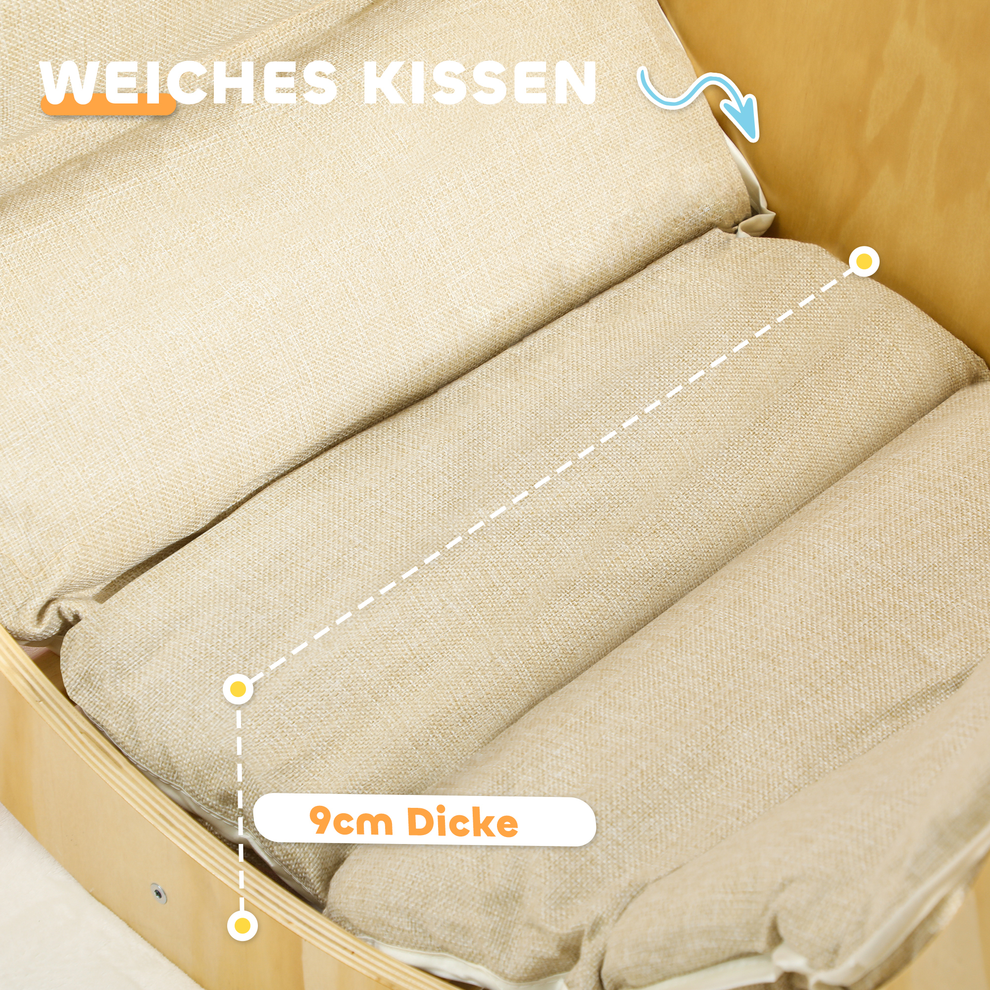 Kletterbogen, Wippe, Leiter, Schaukel mit Polster, für 1,5-4 Jahre, bis 50 kg