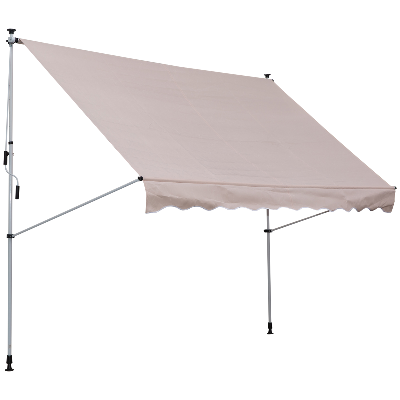 Klemmmarkise mit Handkurbel höhenverstellbar Gelenkarmmarkise schmutzabweisend, witterungsbeständig Balkonmarkise 150cm breit Terrassenmarkise für Terrasse Balkon Veranda Cremeweiß Klemmmarkise mit Handkurbel höhenverstellbar Gelenkarmmarkise schmutzabweisend, witterungsbeständig Balkonmarkise 150cm breit Terrassenmarkise für Terrasse Balkon Veranda Cremeweiß