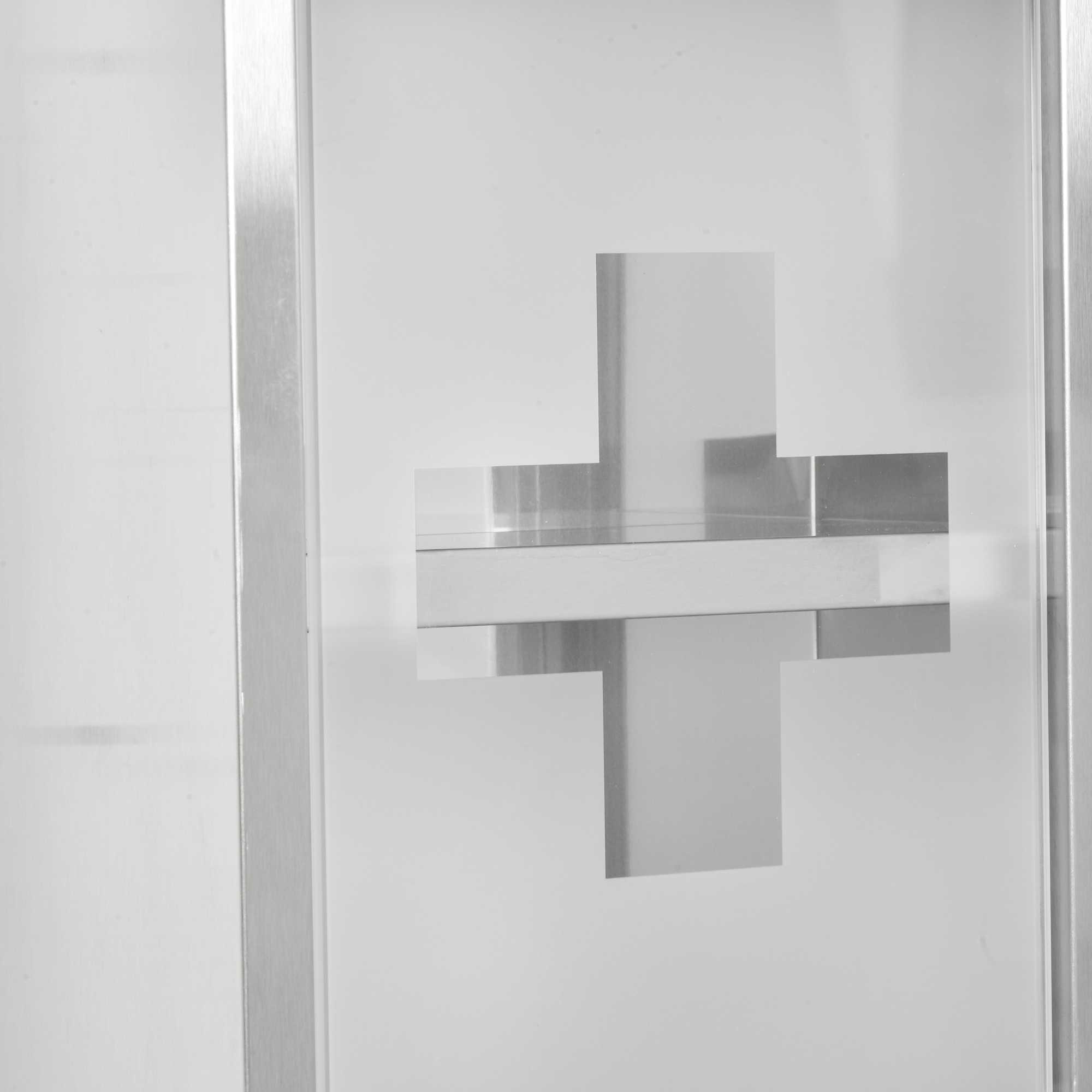 Medizinschrank aus Edelstahl und gehärtete Glastür Arzneischrank zur Medikamenten-Aufbewahrung, Abschließbar Medikamentenschrank mit 3 Fächern, Erste Hilfe Schrank, 20 x 12 x 58 cm, Silber