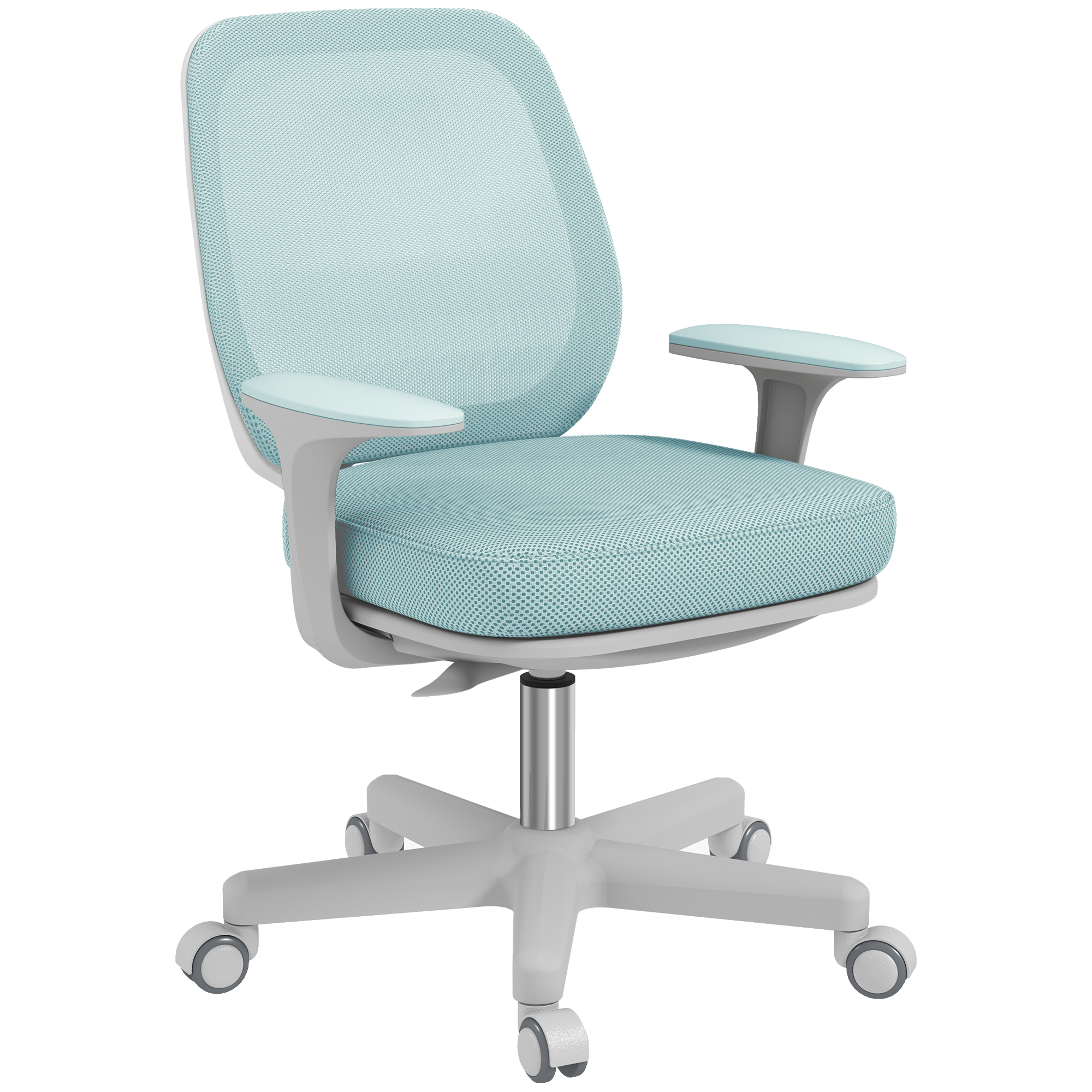 Bürostuhl, Ergonomisch Schreibtischstuhl mit Drehfunktion, Höhenverstellbar 55 x 48 x 82,5-94,5 cm Grün