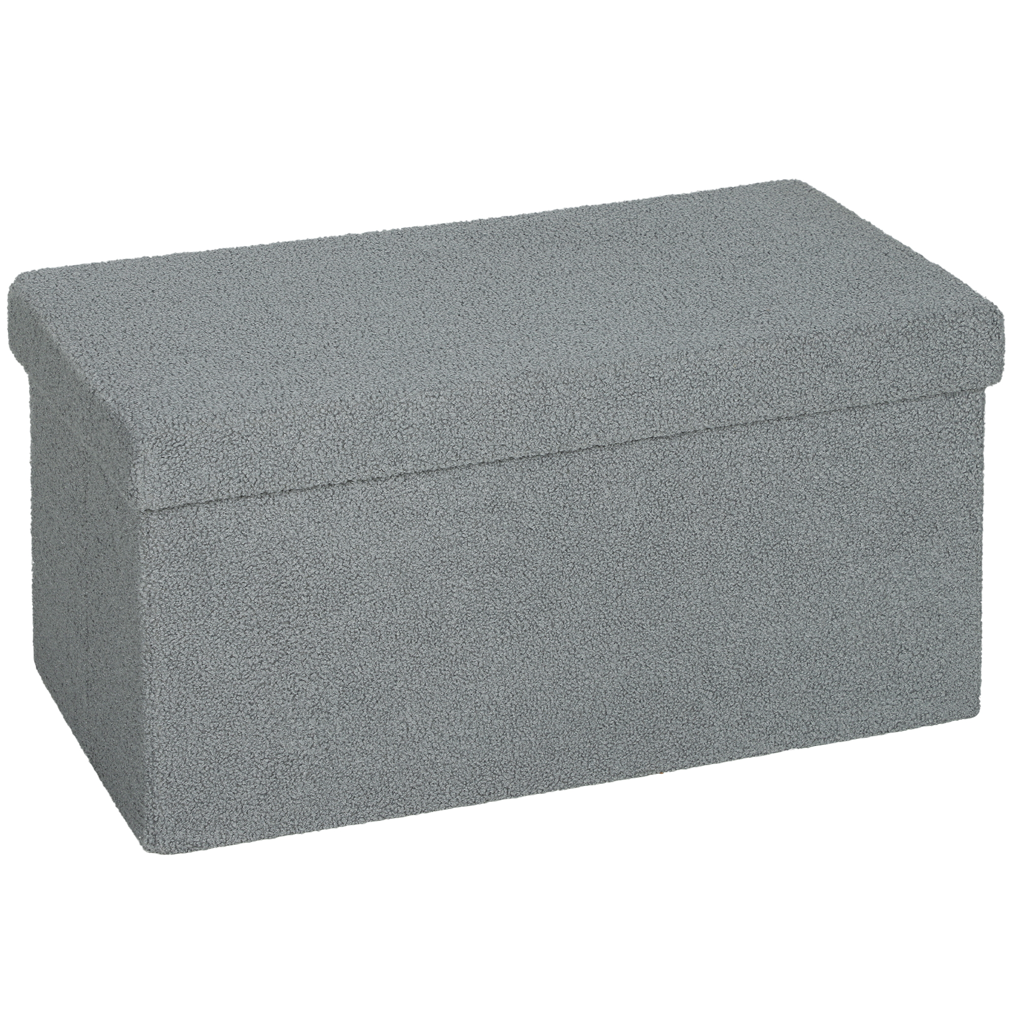 Aufbewahrungshocker, Polsterbank mit Stauraum und Deckel für Wohnzimmer, Schlafzimmer, Flur, Dunkelgrau