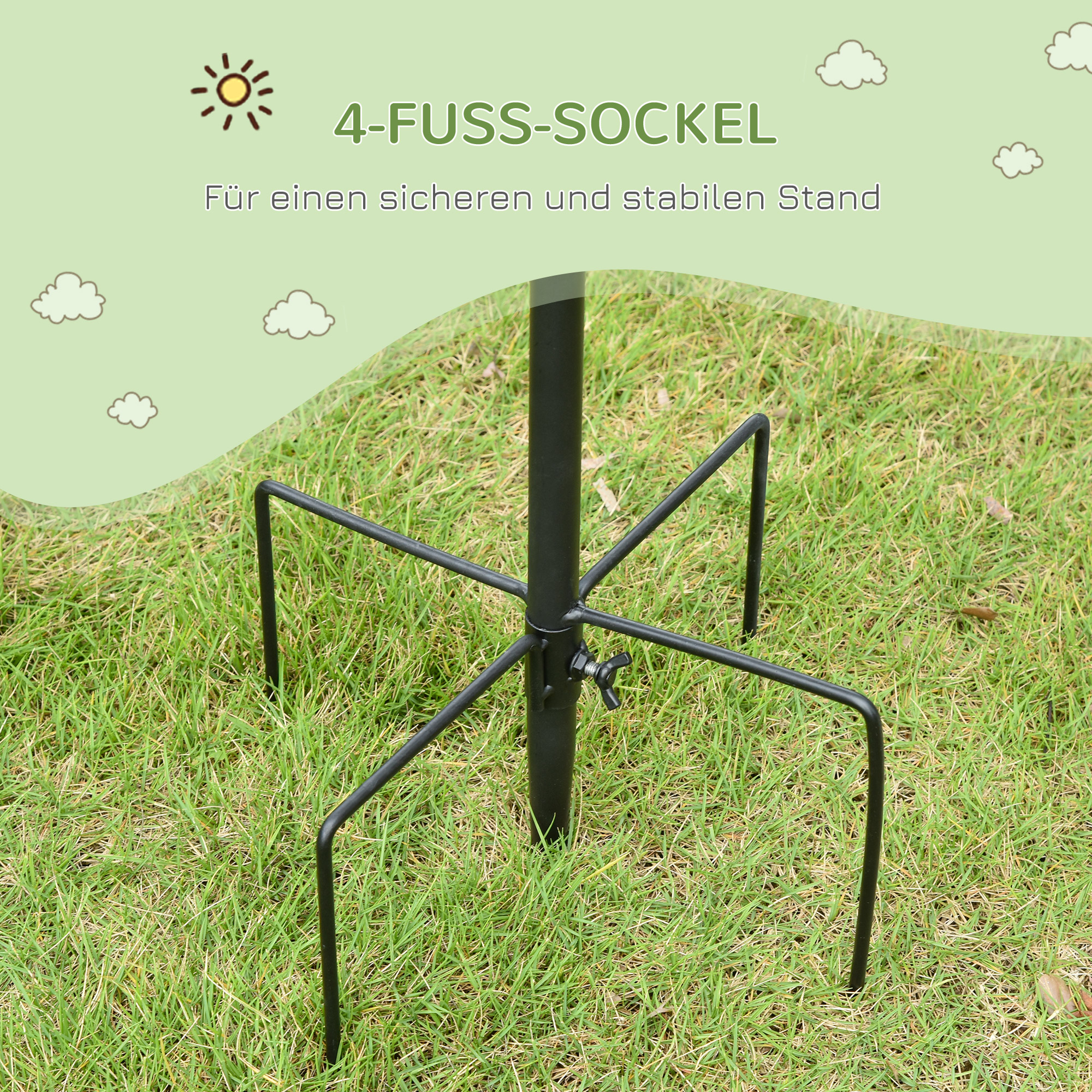 Vogel Futterstation Set aus Stahl Höhe 208 cm inkl, 4 Haken Vogeltränke Futterteller Vollständiges Futtersäulen Vogelfutterspender Station Schwarz