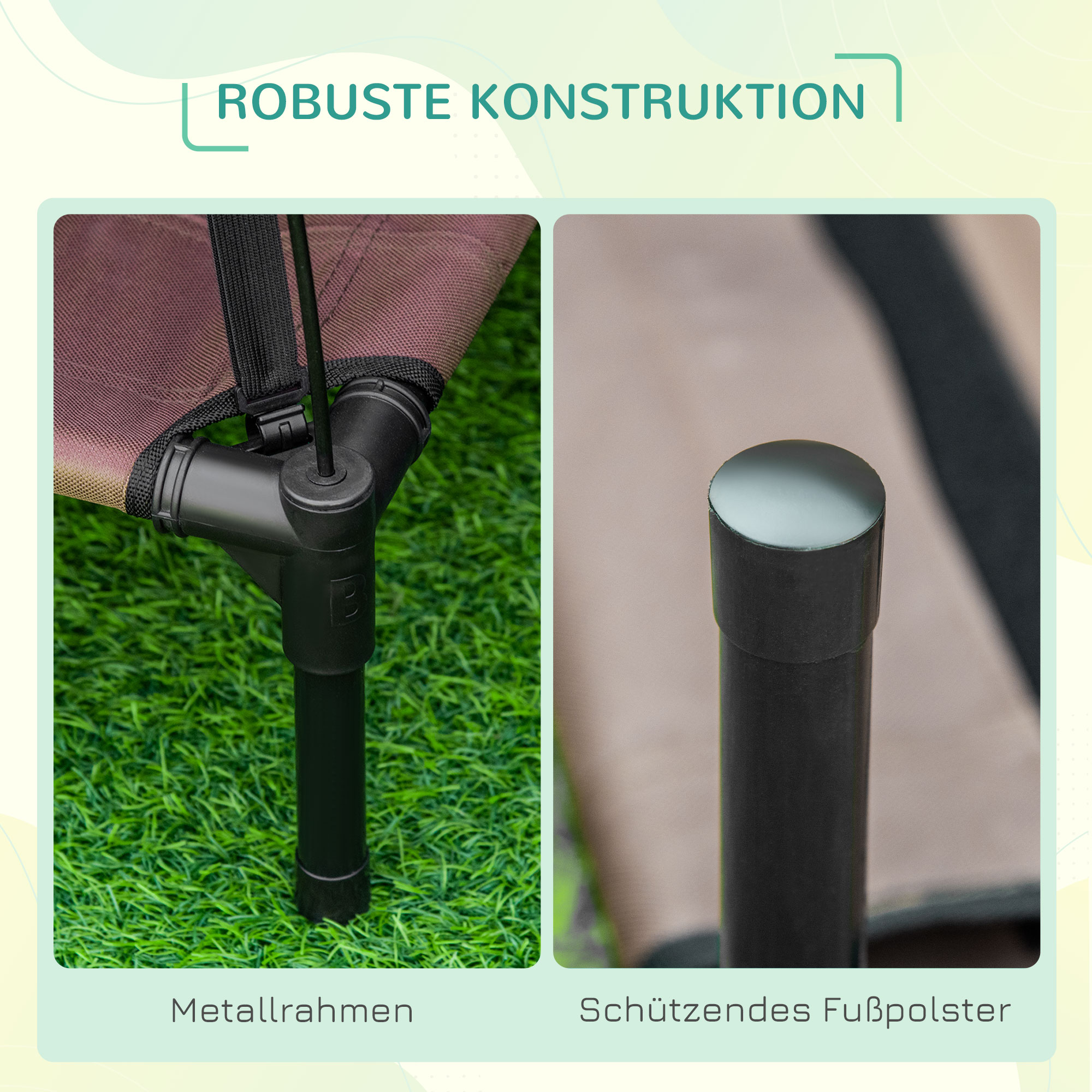 Haustierbett mit Baldachin, klappbar, Hundeliege, Outdoor-Hundebett, Mesh-Stoff, Braun + Schwarz